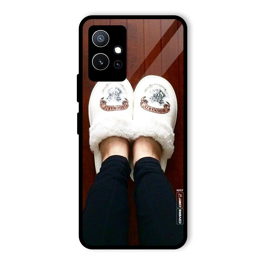 White Feets Glass Back Case for Vivo iQOO Z6