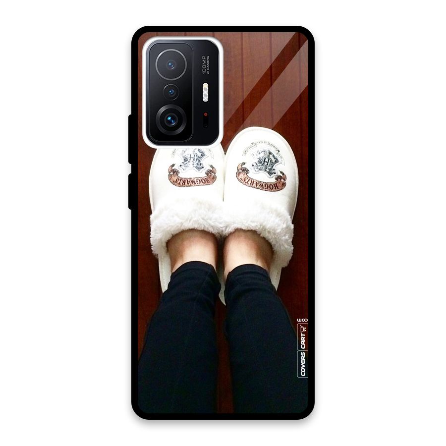 White Feets Glass Back Case for Xiaomi 11T Pro