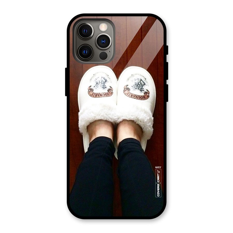 White Feets Glass Back Case for iPhone 12 Pro