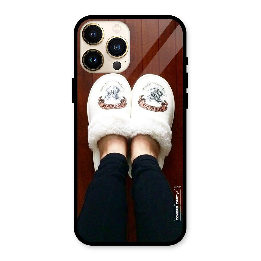 White Feets Glass Back Case for iPhone 13 Pro Max