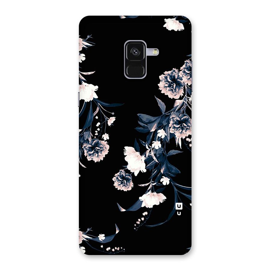 White Flora Back Case for Galaxy A8 Plus