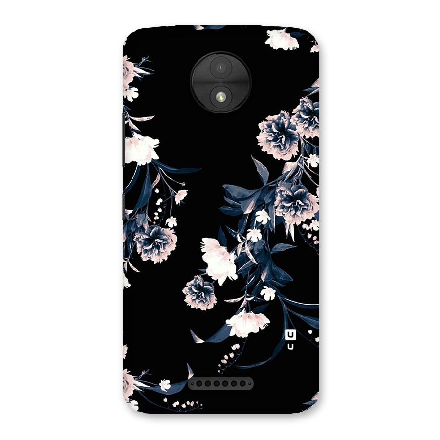 White Flora Back Case for Moto C