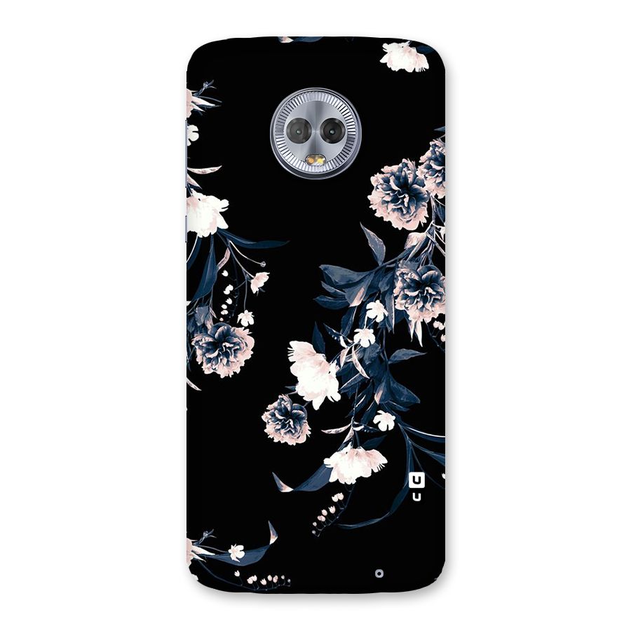 White Flora Back Case for Moto G6 Plus