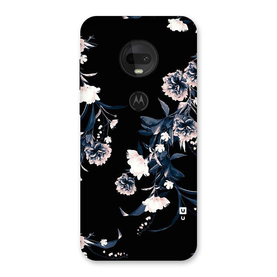 White Flora Back Case for Moto G7