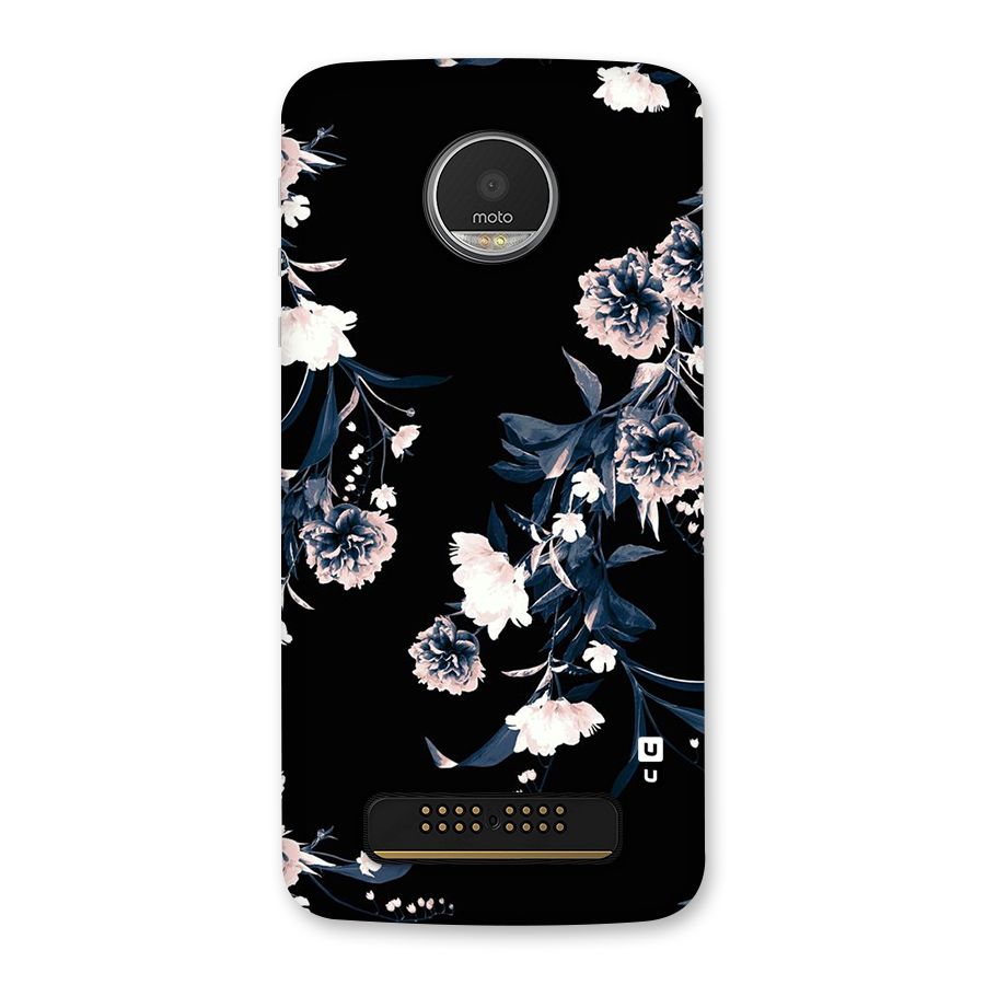 White Flora Back Case for Moto Z Play