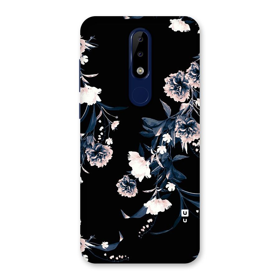 White Flora Back Case for Nokia 5.1 Plus