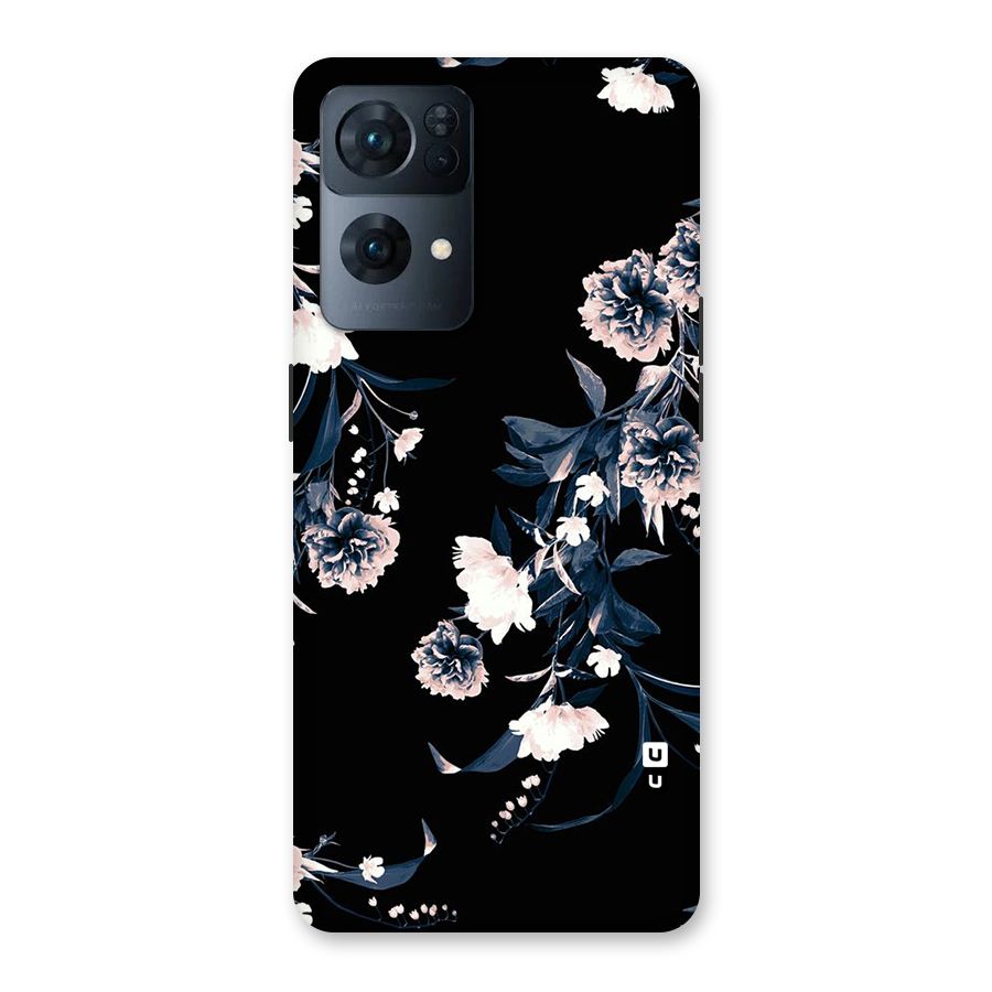 White Flora Back Case for Oppo Reno7 Pro 5G