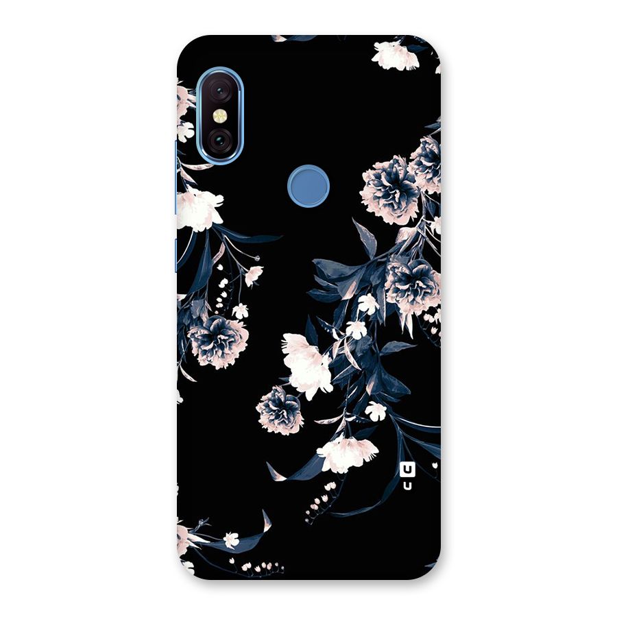 White Flora Back Case for Redmi Note 6 Pro