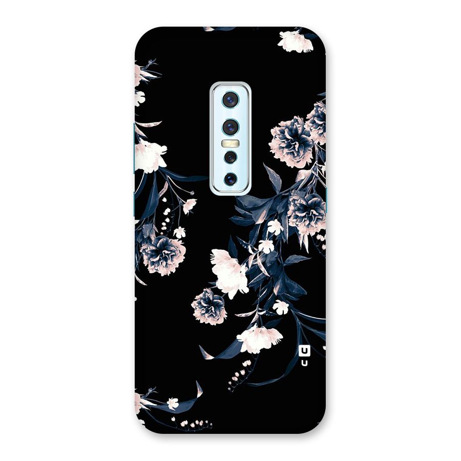 White Flora Back Case for Vivo V17 Pro