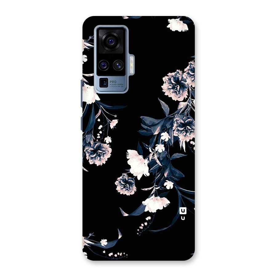 White Flora Back Case for Vivo X50 Pro