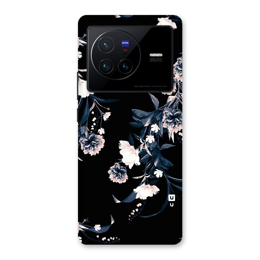White Flora Back Case for Vivo X80
