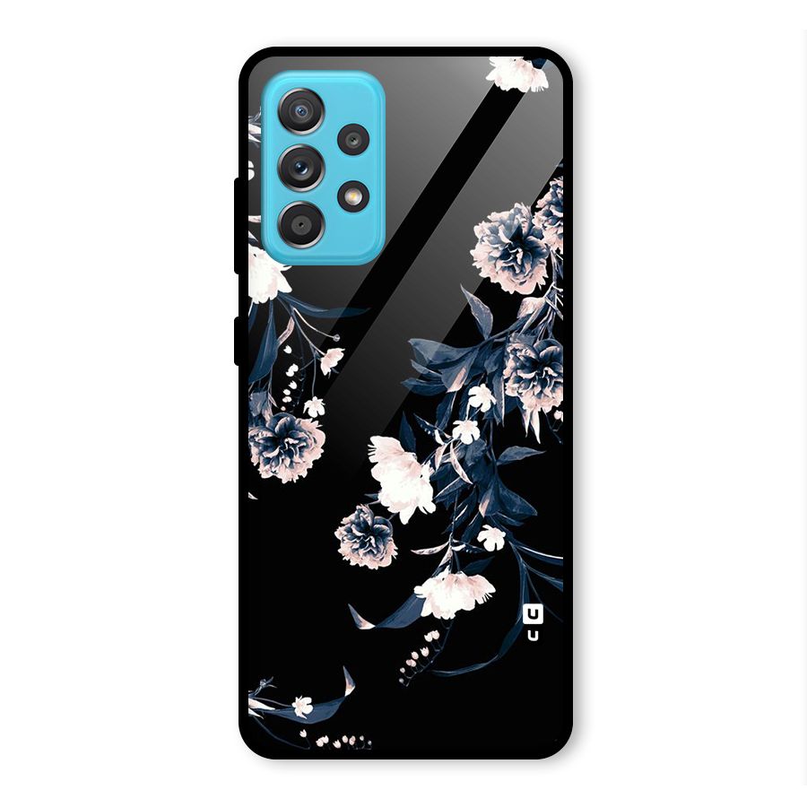 White Flora Glass Back Case for Galaxy A52s 5G