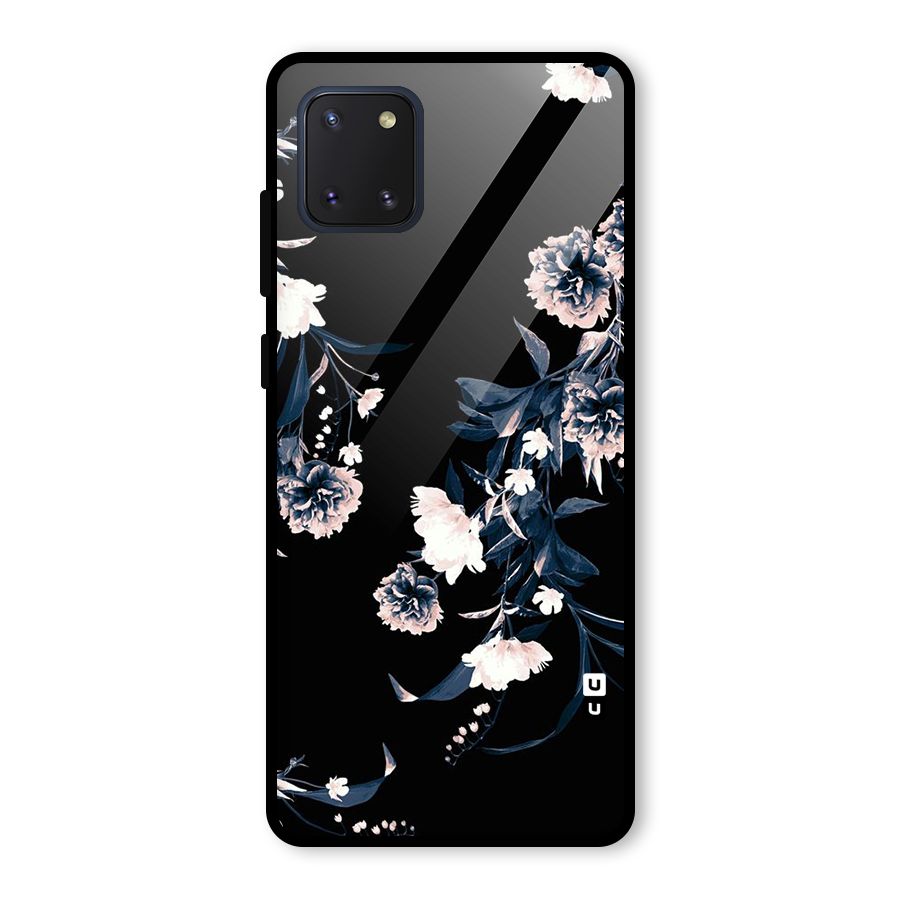 White Flora Glass Back Case for Galaxy Note 10 Lite
