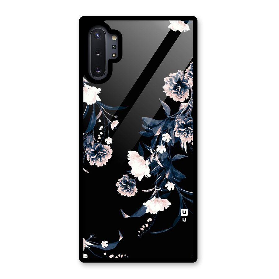 White Flora Glass Back Case for Galaxy Note 10 Plus