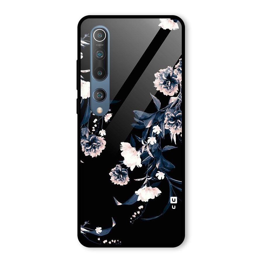 White Flora Glass Back Case for Mi 10