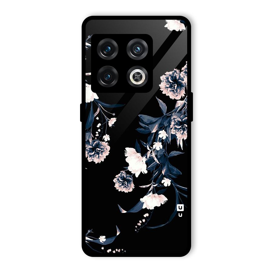 White Flora Glass Back Case for OnePlus 10 Pro 5G