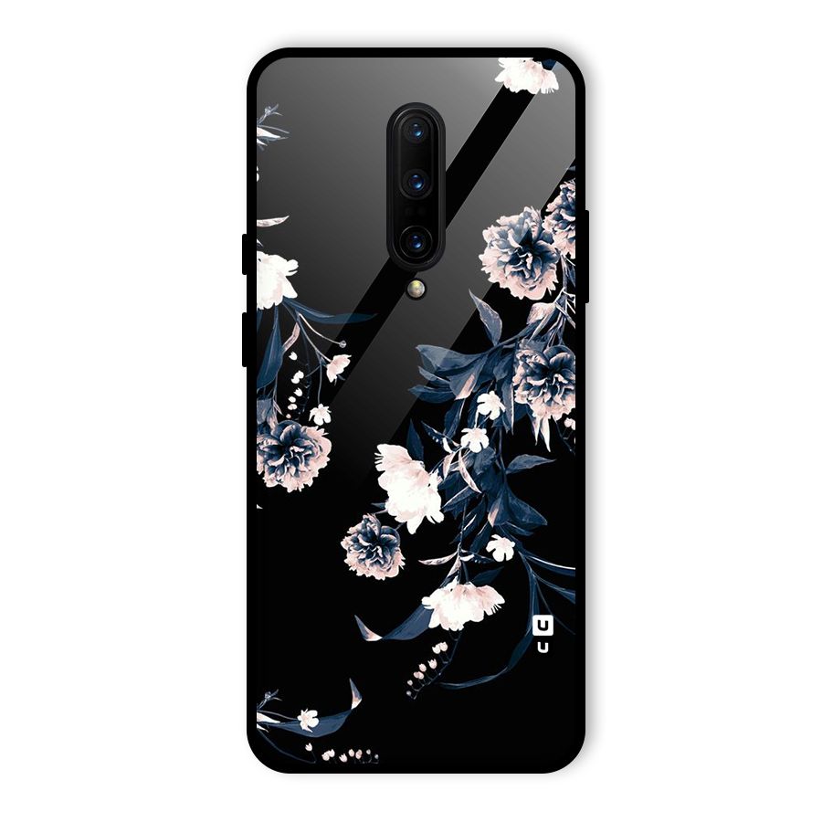 White Flora Glass Back Case for OnePlus 7 Pro