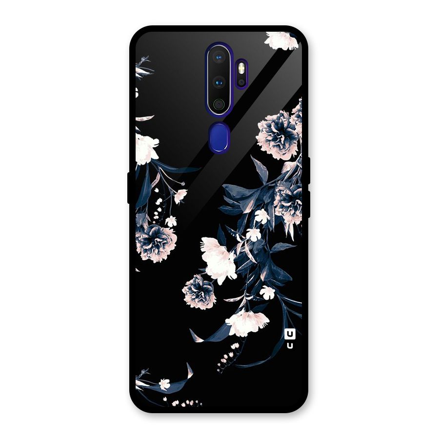 White Flora Glass Back Case for Oppo A9 (2020)