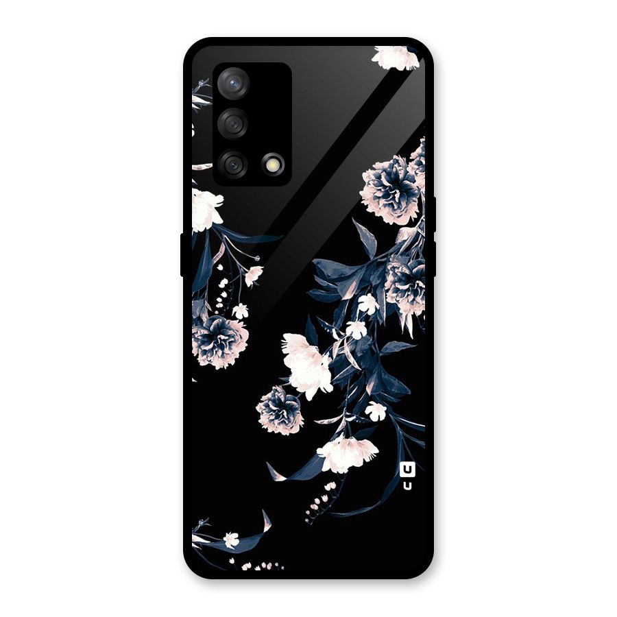 White Flora Glass Back Case for Oppo F19