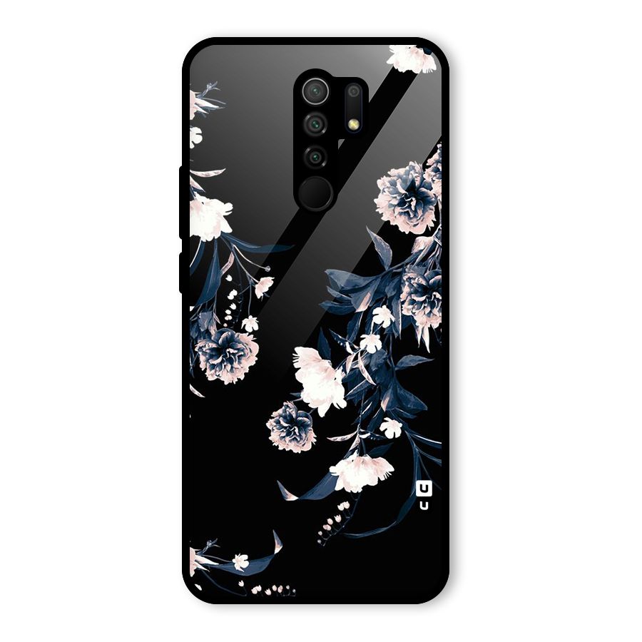White Flora Glass Back Case for Poco M2