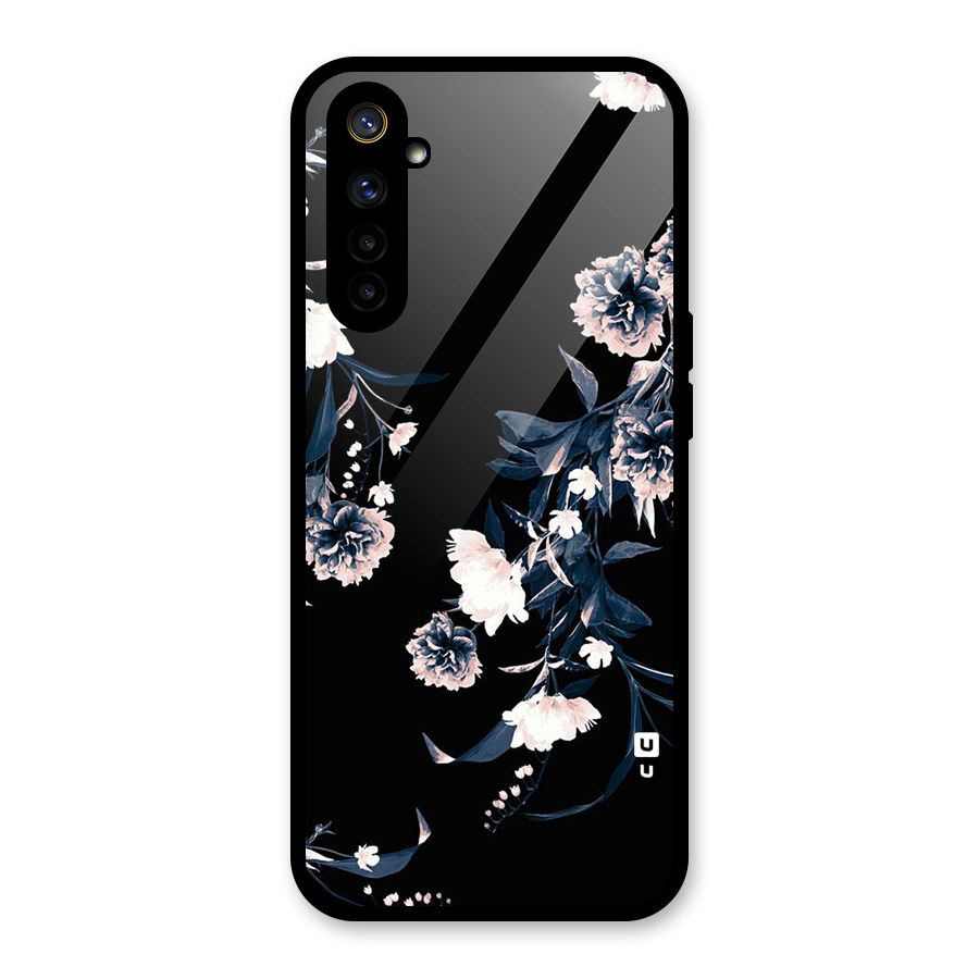 White Flora Glass Back Case for Realme 6i