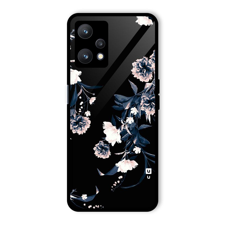 White Flora Glass Back Case for Realme 9 Pro 5G