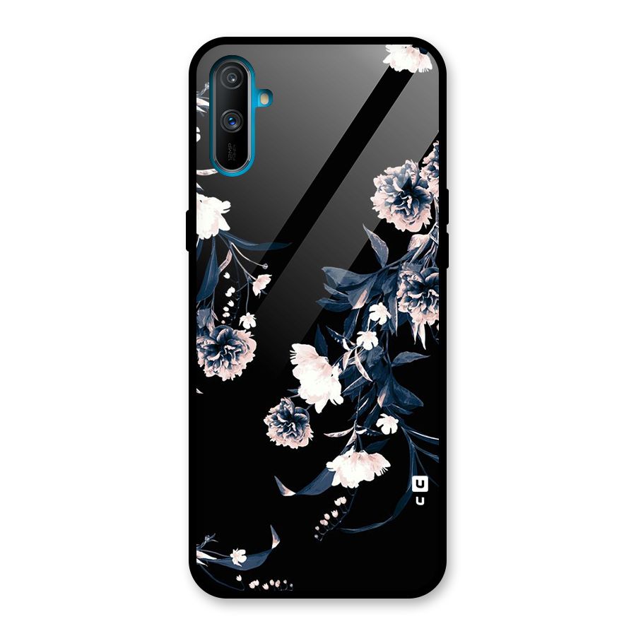 White Flora Glass Back Case for Realme C3