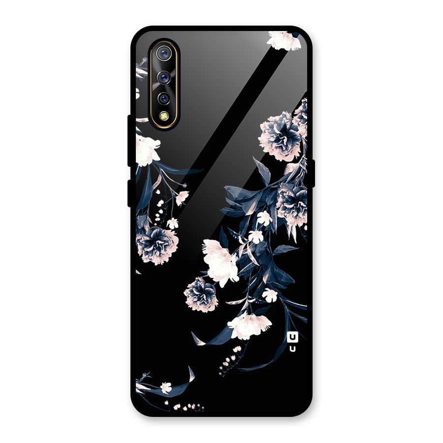 White Flora Glass Back Case for Vivo S1