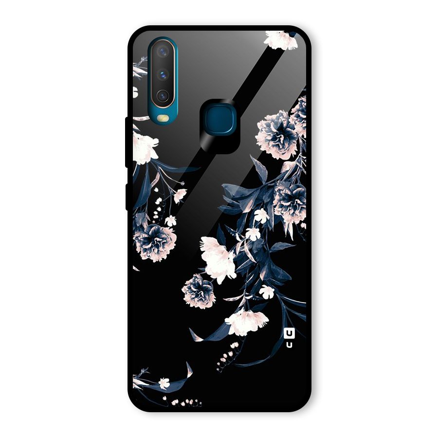 White Flora Glass Back Case for Vivo U10