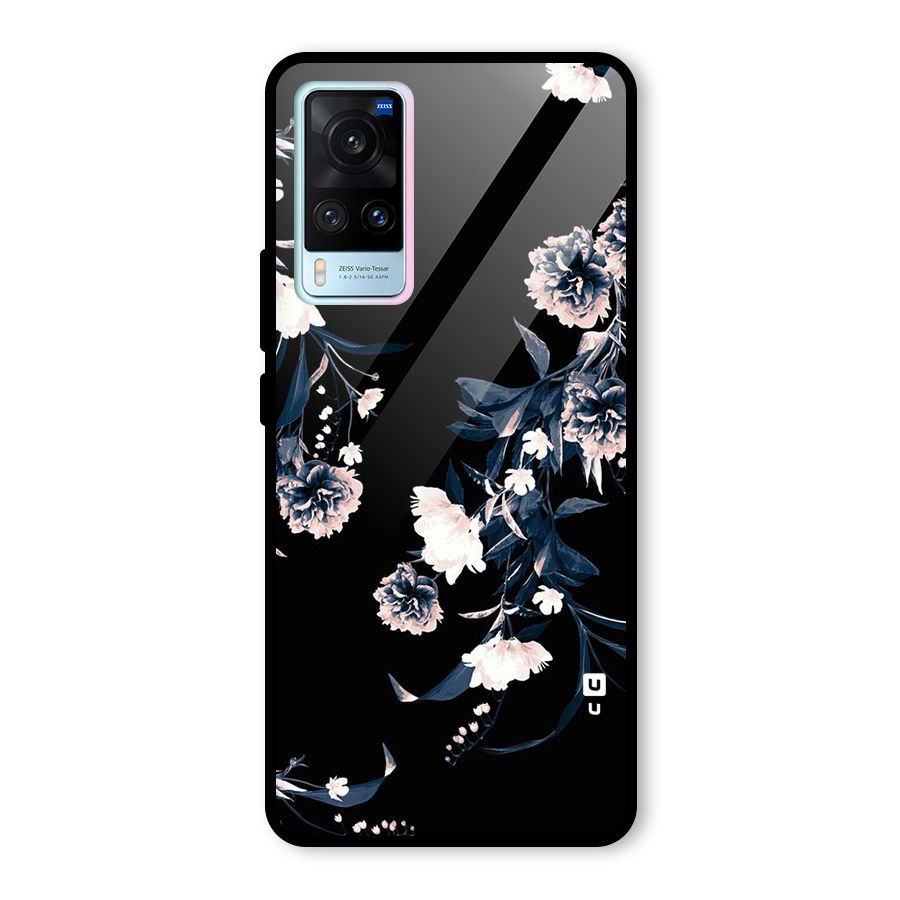 White Flora Glass Back Case for Vivo X60