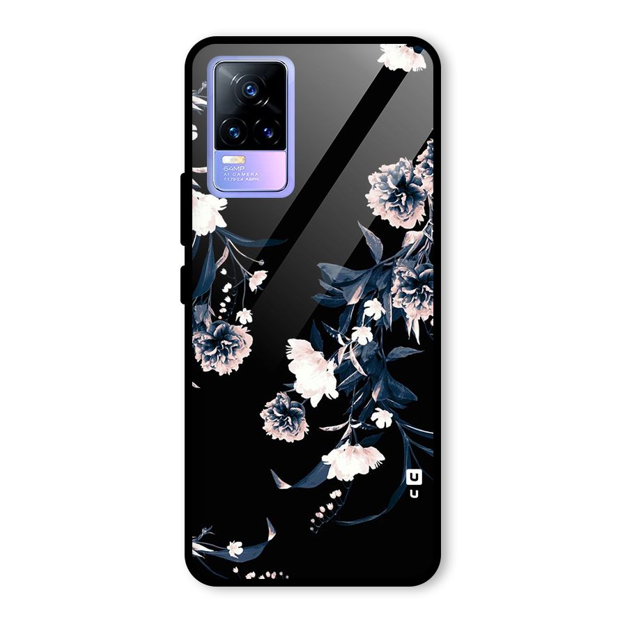 White Flora Glass Back Case for Vivo Y73