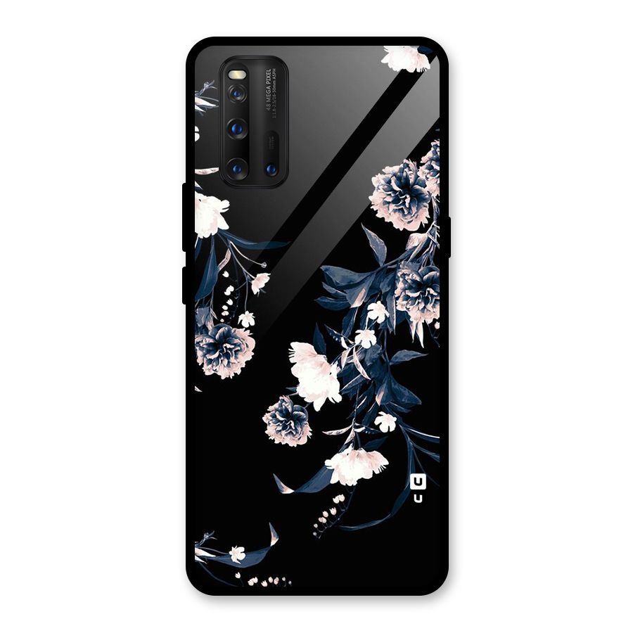 White Flora Glass Back Case for Vivo iQOO 3