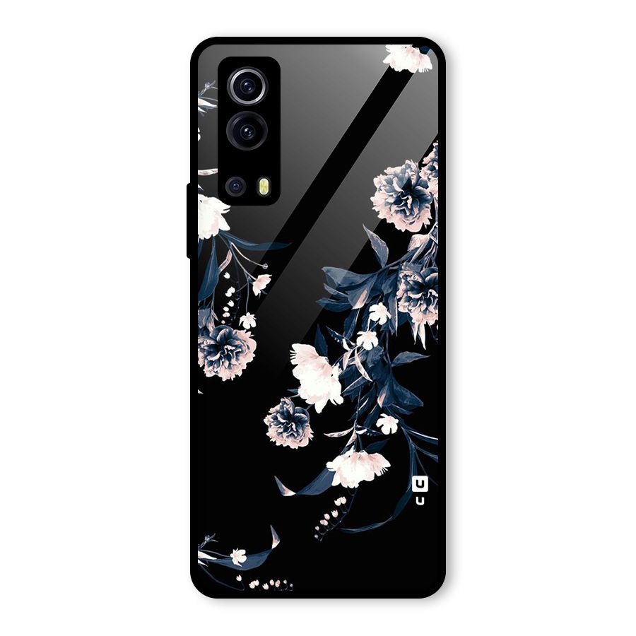 White Flora Glass Back Case for Vivo iQOO Z3