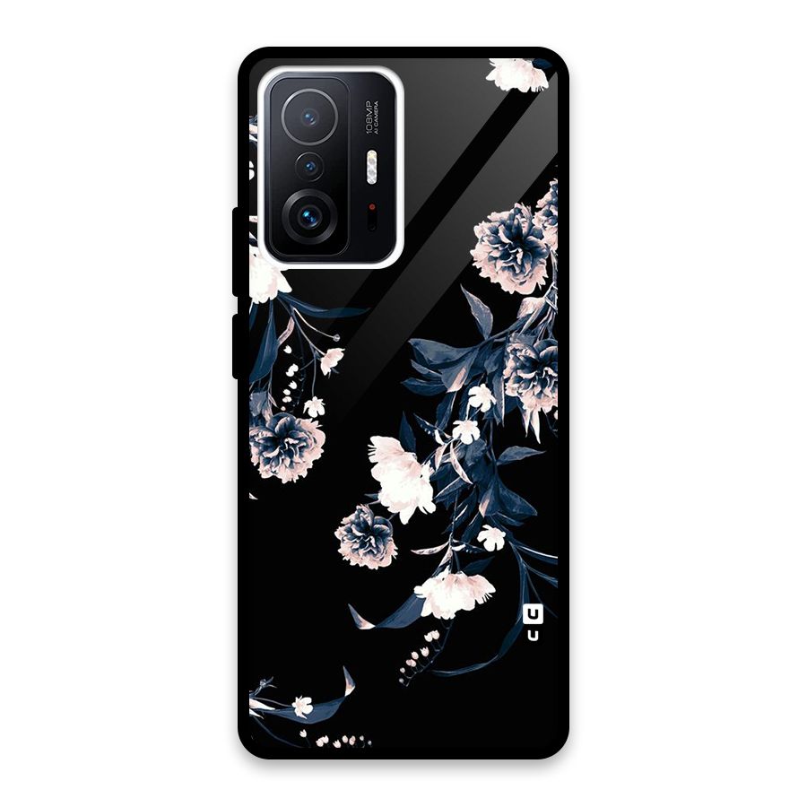White Flora Glass Back Case for Xiaomi 11T Pro