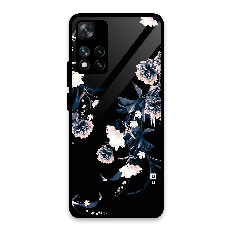 White Flora Glass Back Case for Xiaomi 11i HyperCharge 5G