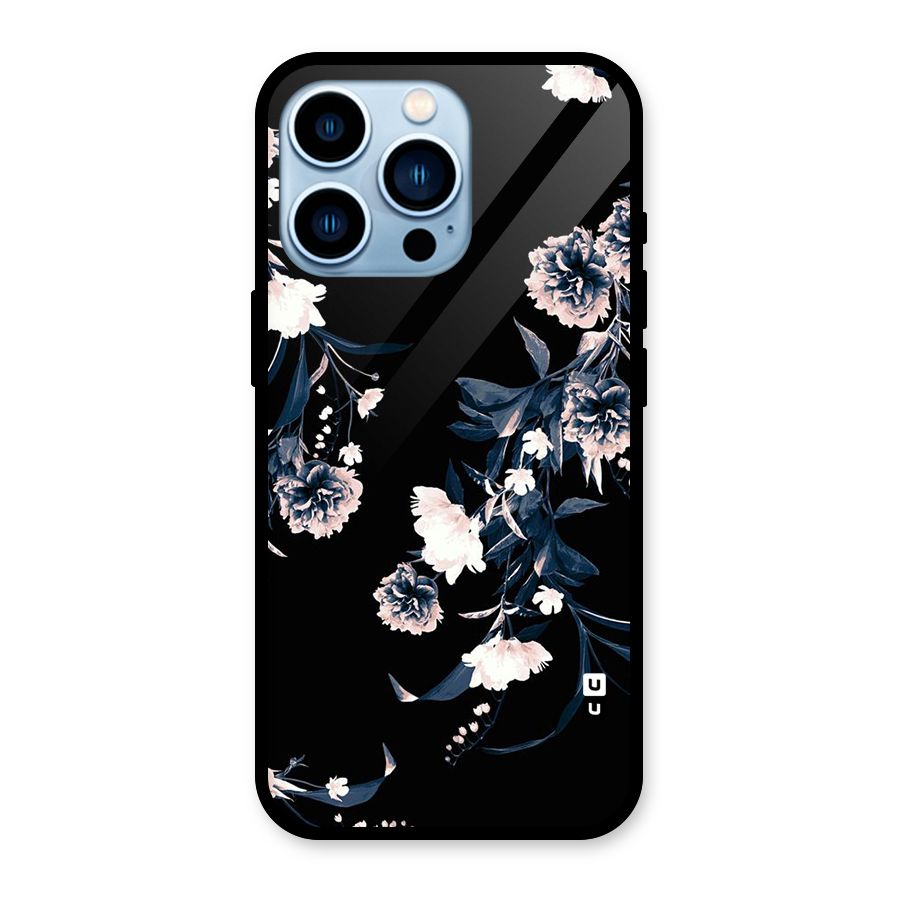 White Flora Glass Back Case for iPhone 13 Pro