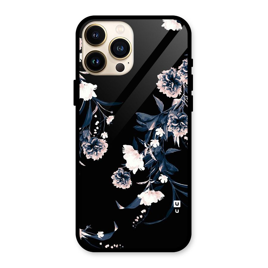 White Flora Glass Back Case for iPhone 13 Pro Max