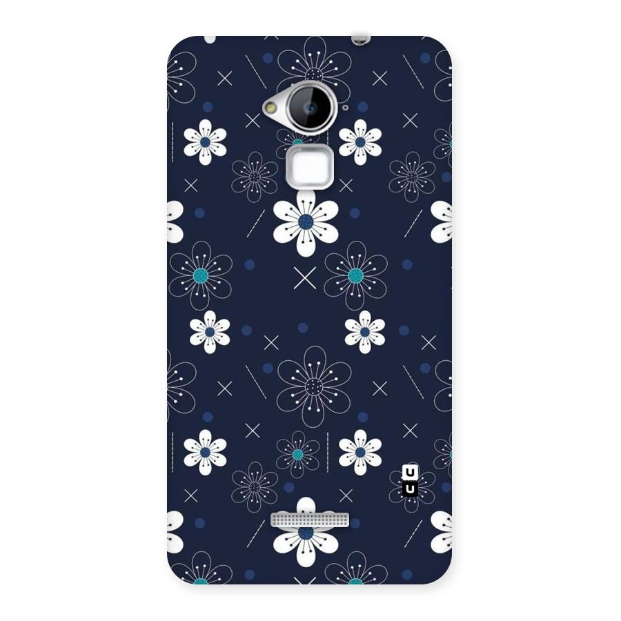 White Floral Shapes Back Case for Coolpad Note 3