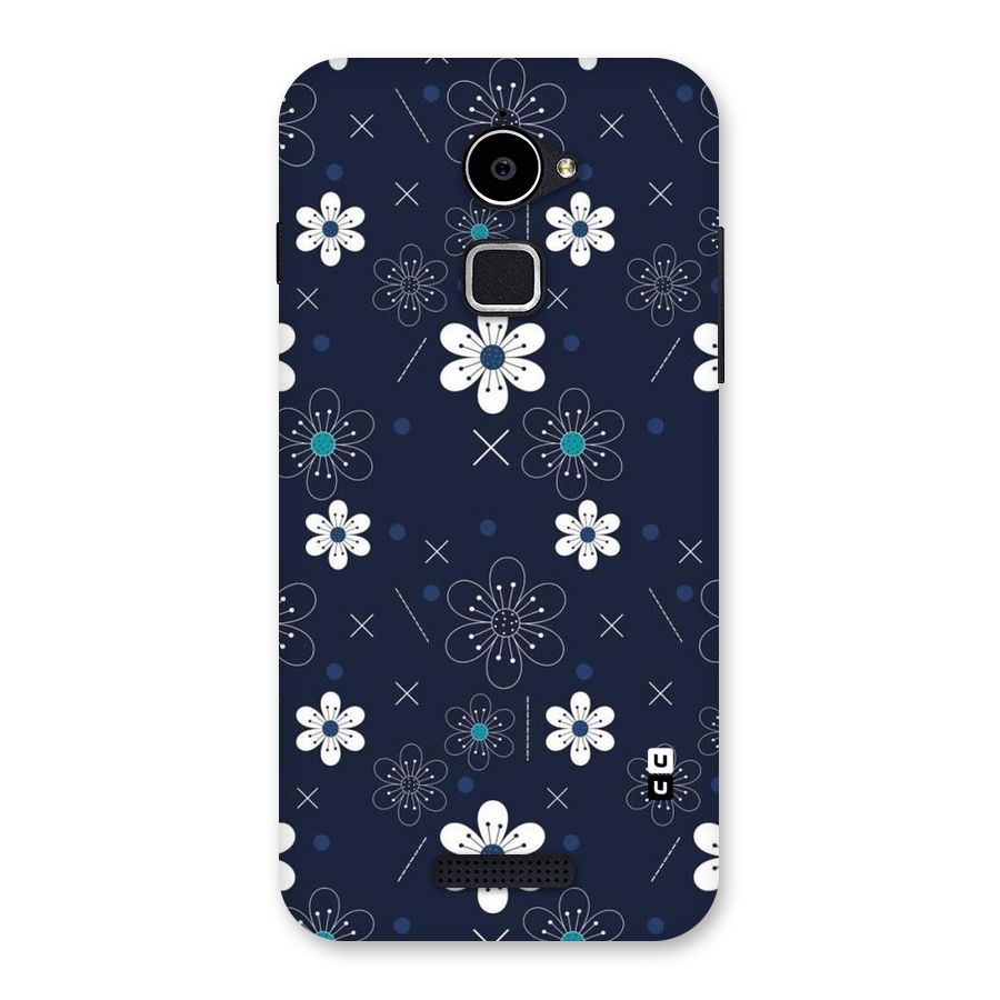 White Floral Shapes Back Case for Coolpad Note 3 Lite