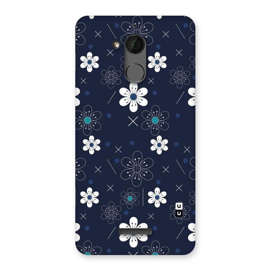 White Floral Shapes Back Case for Coolpad Note 5