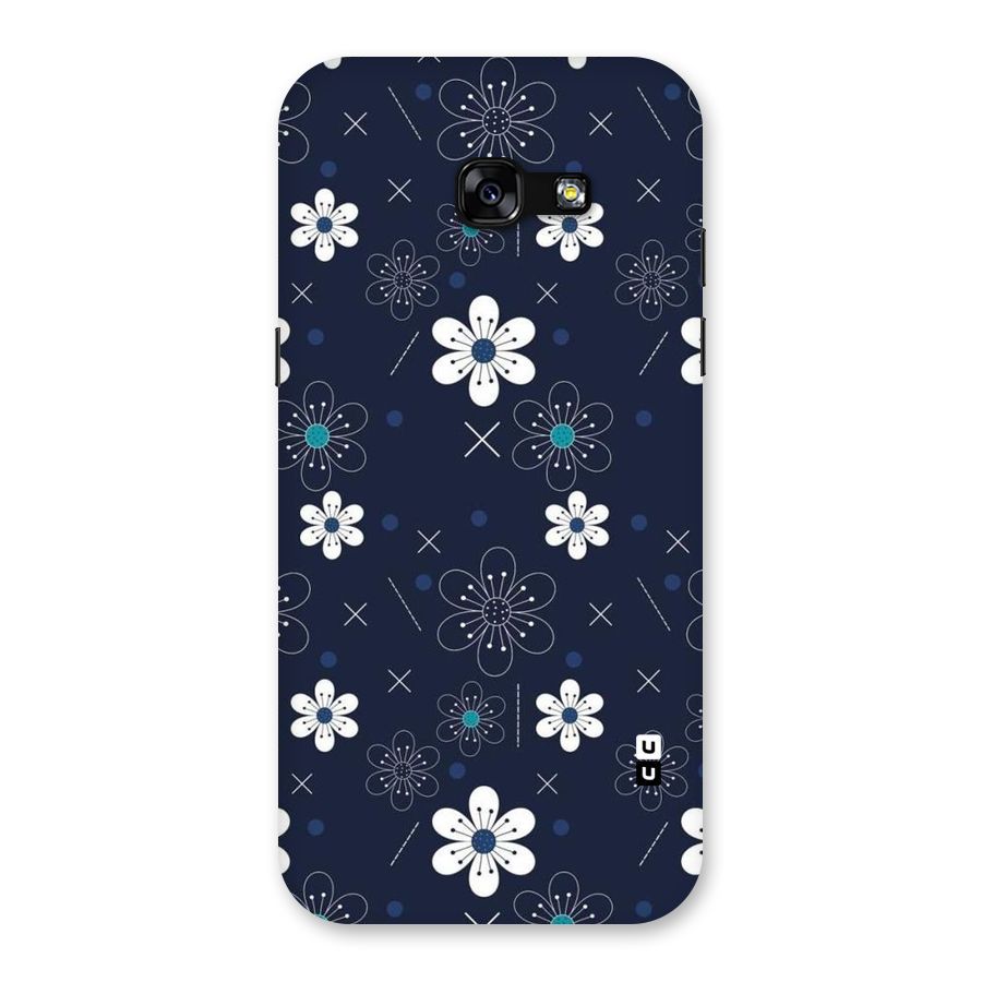 White Floral Shapes Back Case for Galaxy A5 2017