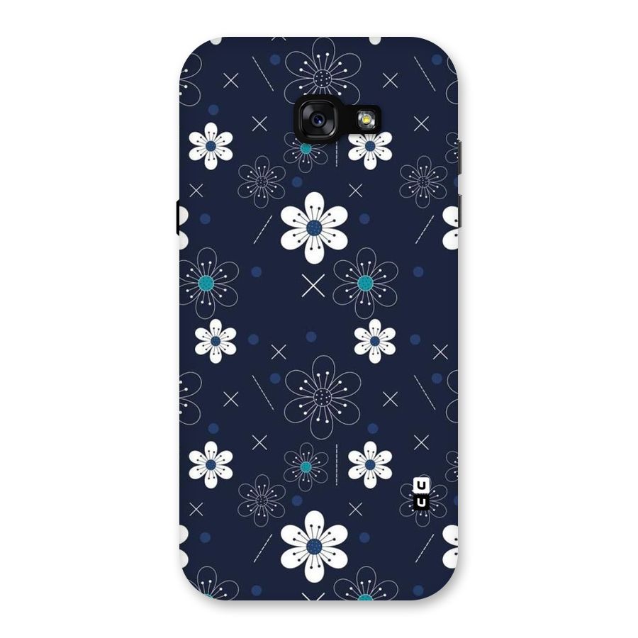 White Floral Shapes Back Case for Galaxy A7 (2017)
