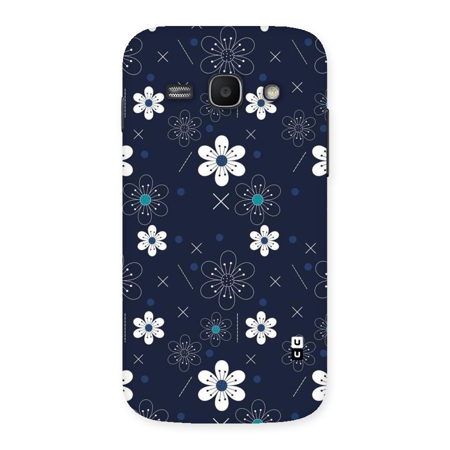 White Floral Shapes Back Case for Galaxy Ace 3
