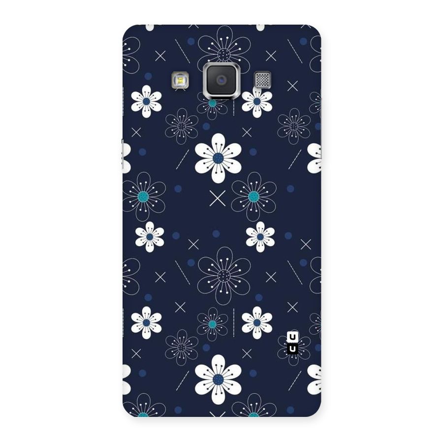 White Floral Shapes Back Case for Galaxy Grand Max