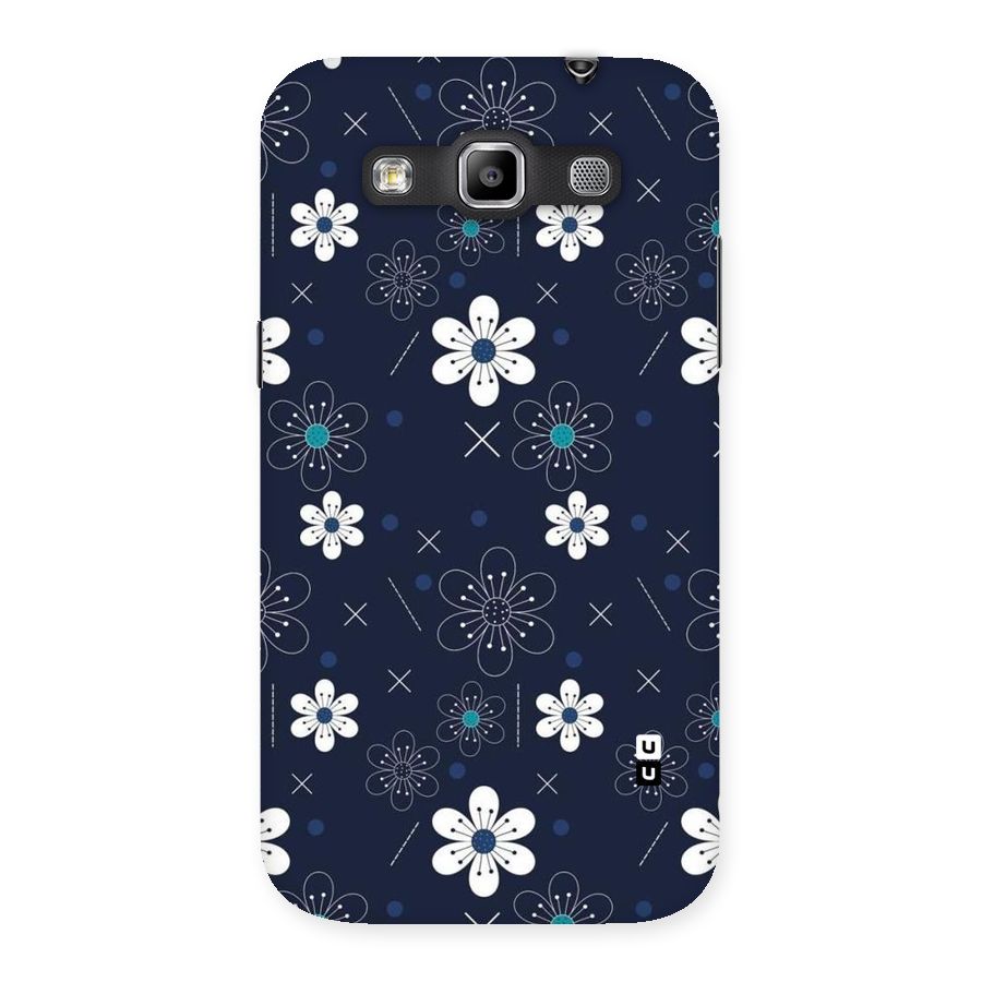 White Floral Shapes Back Case for Galaxy Grand Quattro