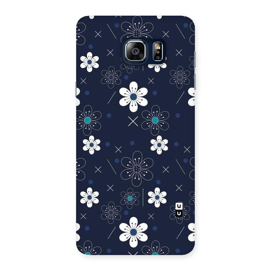 White Floral Shapes Back Case for Galaxy Note 5