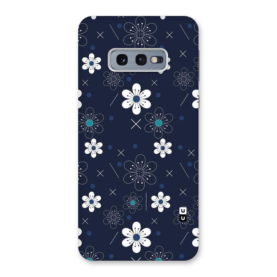 White Floral Shapes Back Case for Galaxy S10e