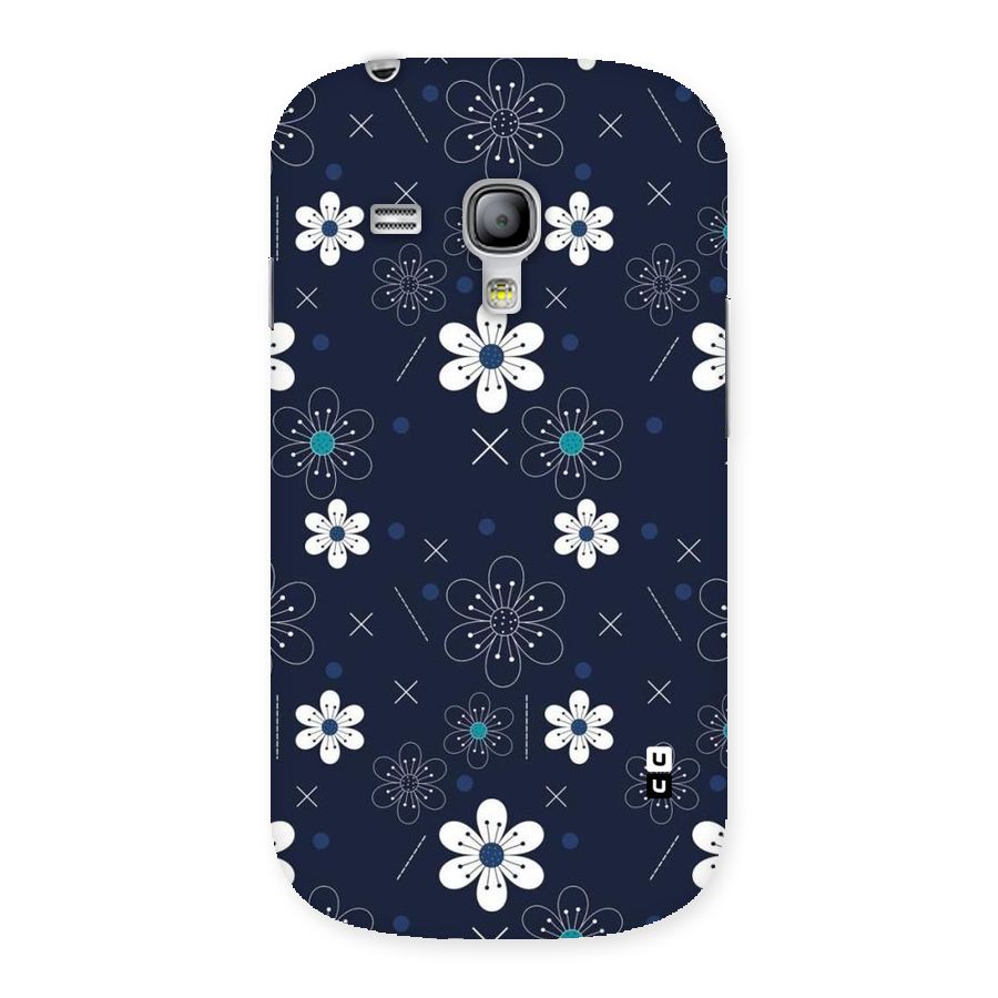 White Floral Shapes Back Case for Galaxy S3 Mini
