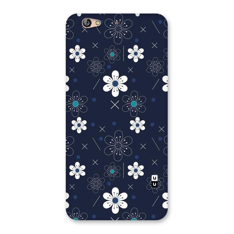 White Floral Shapes Back Case for Gionee S6