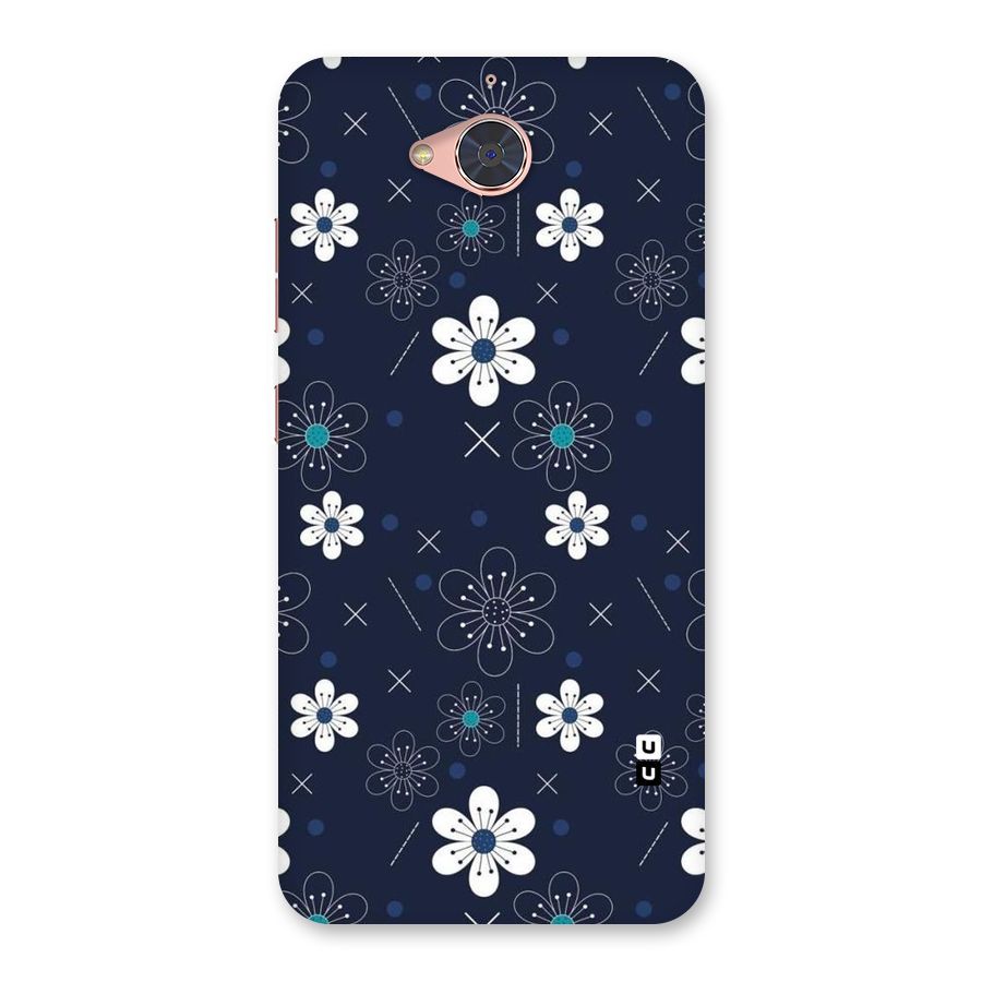 White Floral Shapes Back Case for Gionee S6 Pro